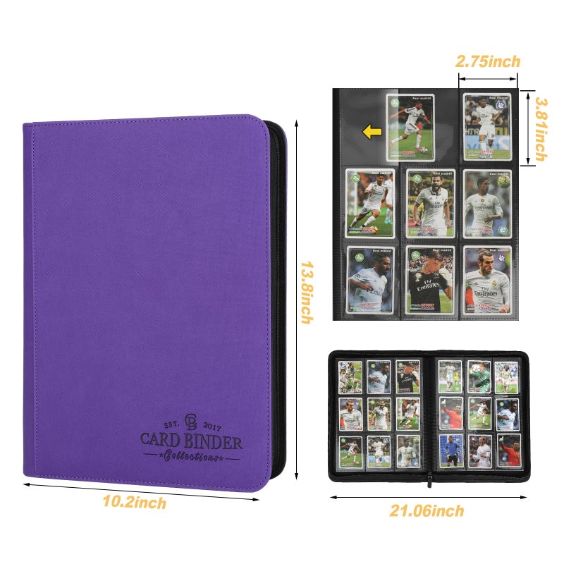 Foalgo Trading Card Binder  Card Collection Binder Album Folder with 540 Side Loading Pockets  9 Pocket Trading Card Album Folder for TGC MTG  Baseball Cards  Yugioh - Image 4